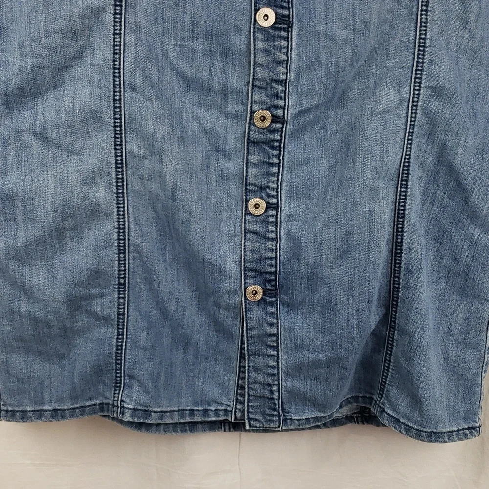 Christopher & Banks 16 Blue Jean Pencil Skirt